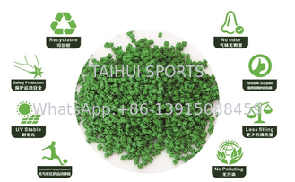 Granulo di riempimento FIFA Usato nel sistema FIFA per erba artificiale TPE Elastomero di plastica termica a bassa densità Resistenza ai raggi UV T12R