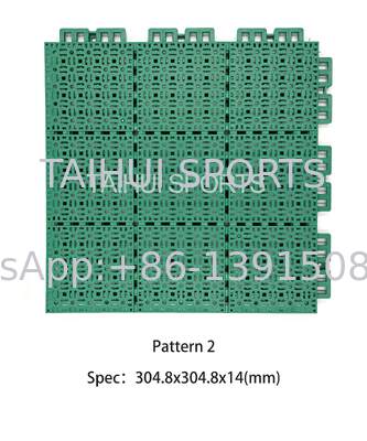 Pavimentazione Sportiva Ecologica Resistente al Fuoco in Polipropilene con Piastrelle PP Interbloccanti per Campi da Basket, Tennis e Calcio