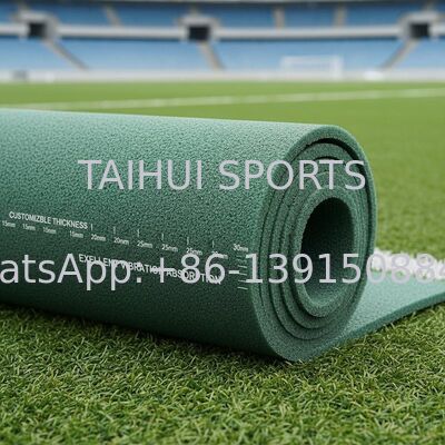 Sottopiano di compressione certificato FIFA con design a buco di diamante per campi sportivi a lunghezza artificiale personalizzati