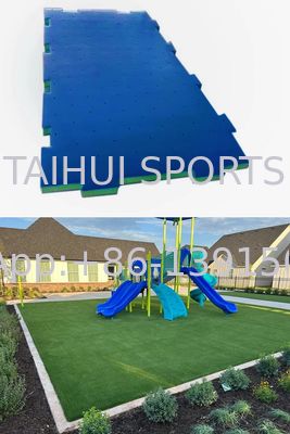 HIC/CFH Tested Playground Shock Pad con spessore 15-70 mm e fori di drenaggio impermeabili per aree di gioco sicure