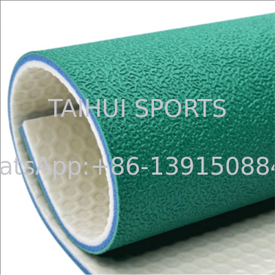 Pavimenti in PVC per cortile interno di gomma 3,5-10 mm di spessore Pavimenti in PVC sportivi per pallavolo Badminton Tennis Sala da ballo Sala da palestra
